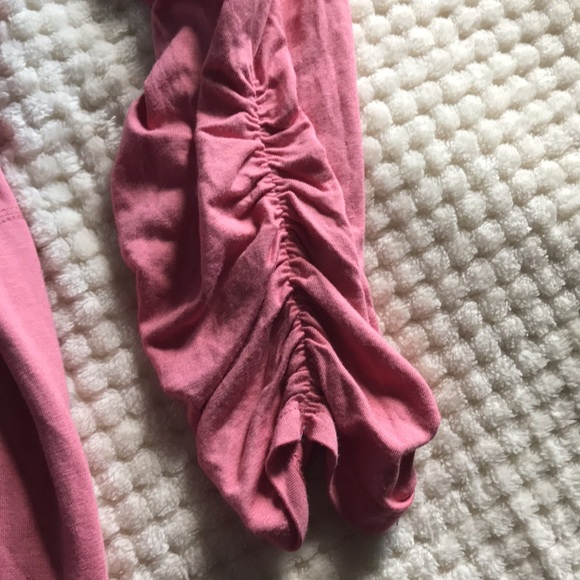 ROBERT LOUIS Punch pink ruched sleeve faux button dress brand new Size 1X - Picture 8 of 10